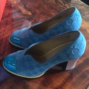 John Fluevog suede heels